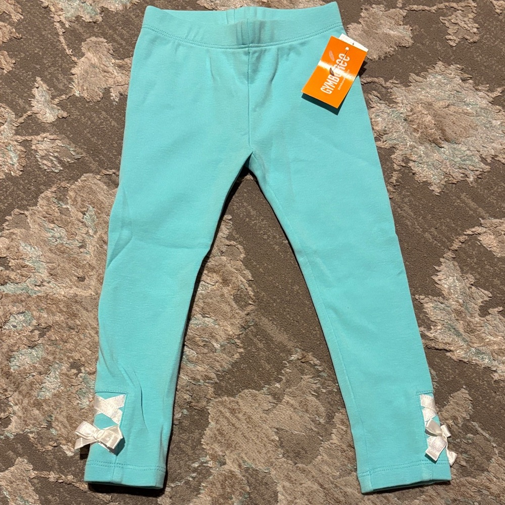 Gymboree Turquoise Leggings with Bow Details